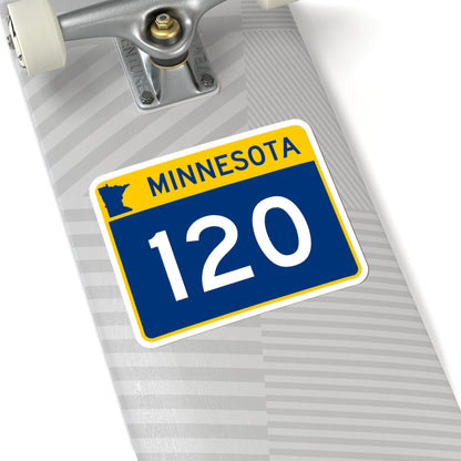 MN-120 wide (Minnesota) (Road Sign) STICKER Vinyl Kiss-Cut Decal