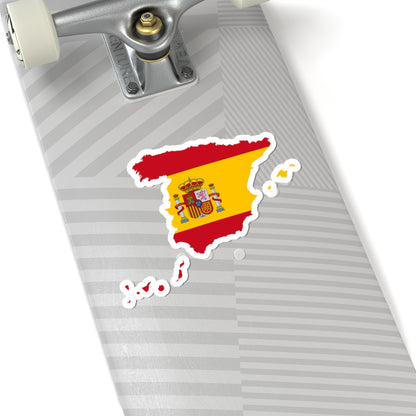 Flag-map of Spain  Canary Islands (Spain) STICKER Vinyl Kiss-Cut Decal