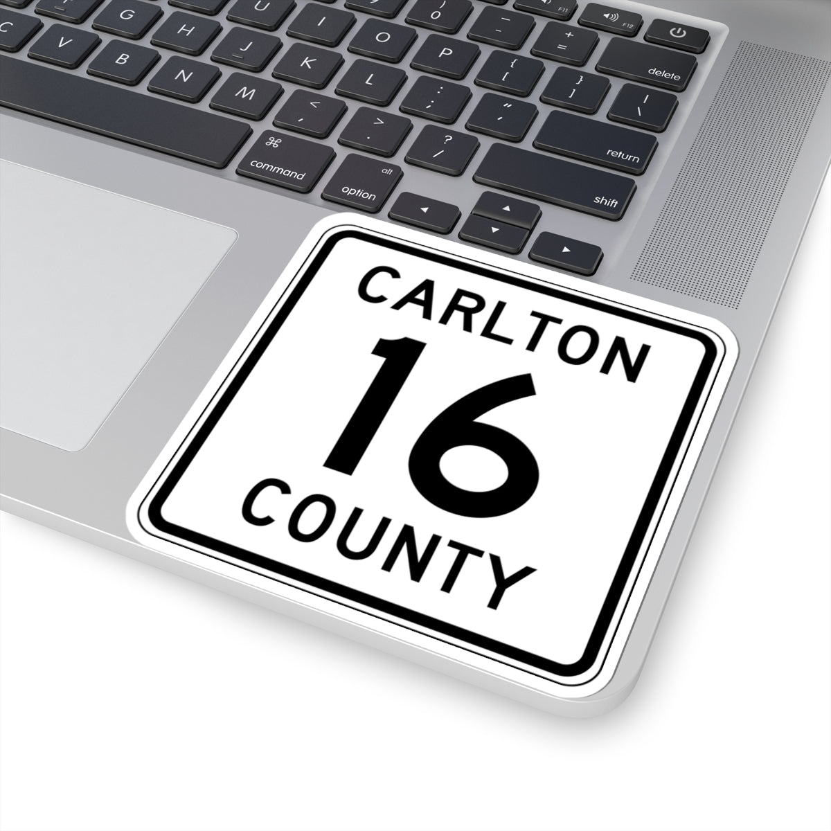 Carlton County 16 MN (Minnesota) (Road Sign) STICKER Vinyl Kiss-Cut Decal
