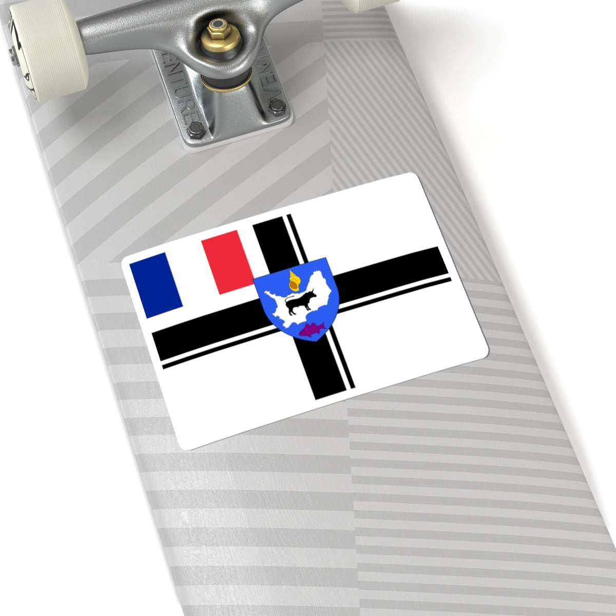 Flag of Hœdic (France) STICKER Vinyl Kiss-Cut Decal