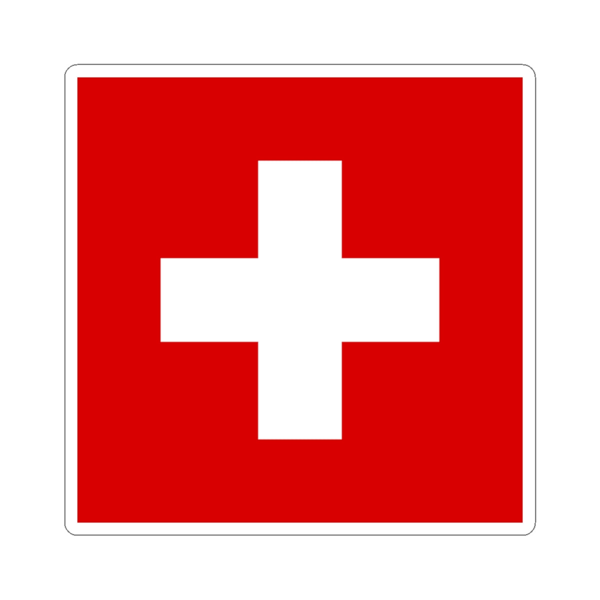 Flag of Switzerland - 2 (Switzerland) STICKER Vinyl Kiss-Cut Decal