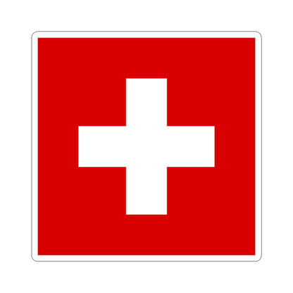 Flag of Switzerland - 2 (Switzerland) STICKER Vinyl Kiss-Cut Decal