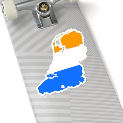 Flag-map of the Greater Netherlands (Belgium) STICKER Vinyl Kiss-Cut Decal