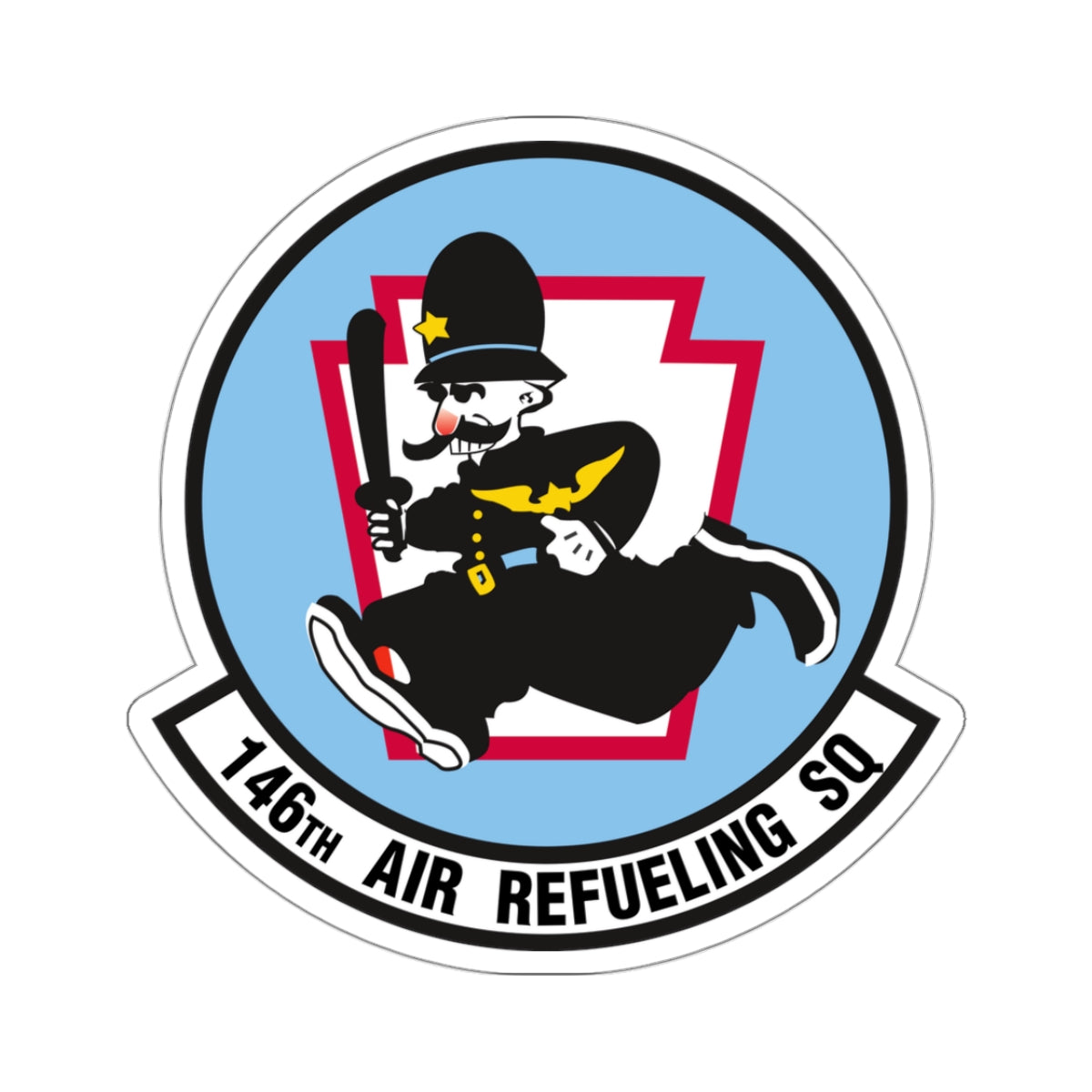 146 Air Refueling Squadron (U.S. Air Force) STICKER Vinyl Kiss-Cut Decal-3 Inch-White-The Sticker Space