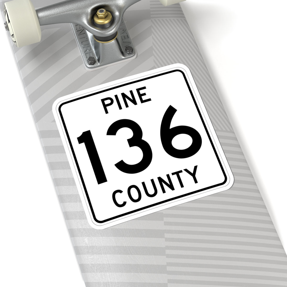 Pine County Route 136 MN (Minnesota) (Road Sign) STICKER Vinyl Kiss-Cut Decal