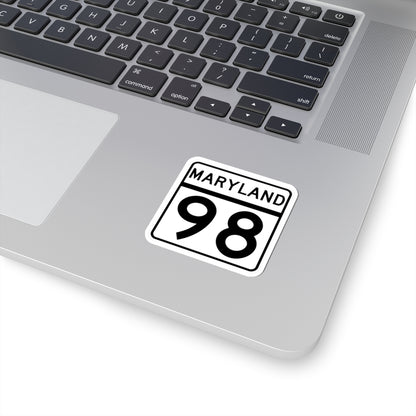 MD Route 98 (Maryland) (Road Sign) STICKER Vinyl Kiss-Cut Decal