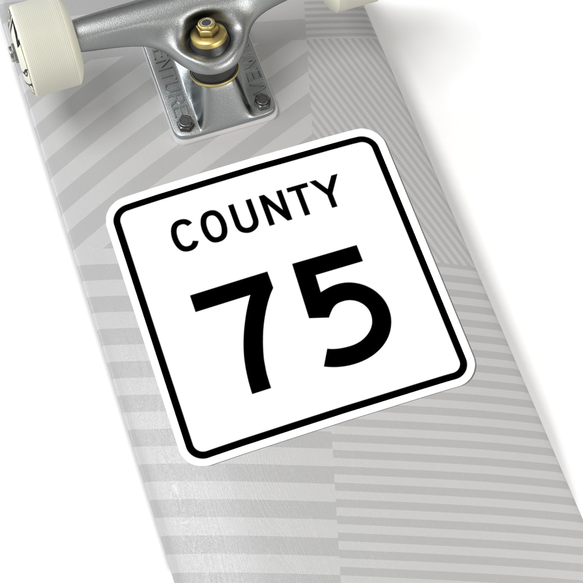 County 75 square (Minnesota) (Road Sign) STICKER Vinyl Kiss-Cut Decal