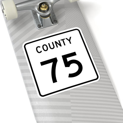 County 75 square (Minnesota) (Road Sign) STICKER Vinyl Kiss-Cut Decal