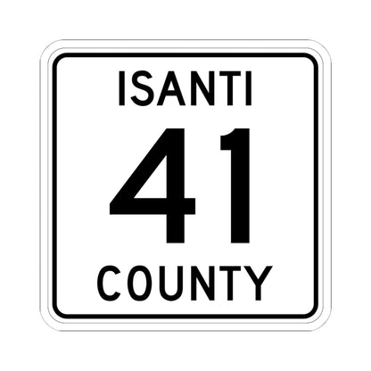 Isanti County 41 MN (Minnesota) (Road Sign) STICKER Vinyl Kiss-Cut Decal