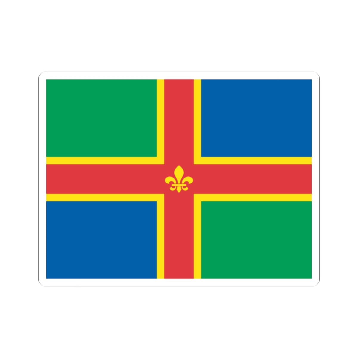 Flag of Lincolnshire (England) STICKER Vinyl Kiss-Cut Decal