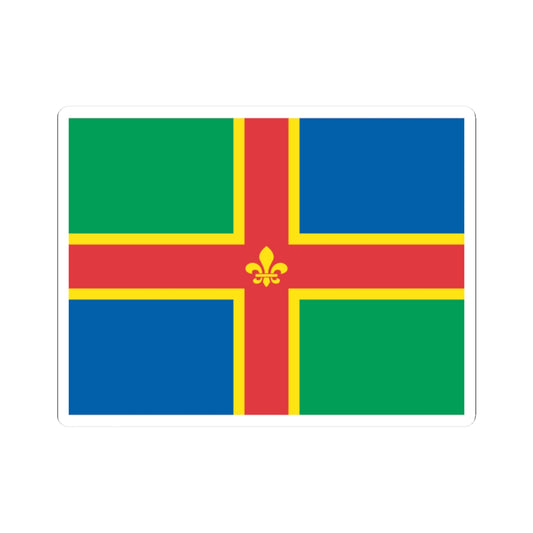 Flag of Lincolnshire (England) STICKER Vinyl Kiss-Cut Decal