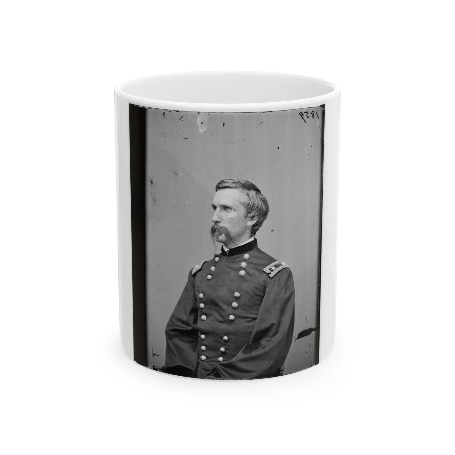 Portrait Of Maj. Gen. (As Of Mar. 29, 1865) Joshua L. Chamberlain, Officer Of The Federal Army (U.S. Civil War) White Coffee Mug
