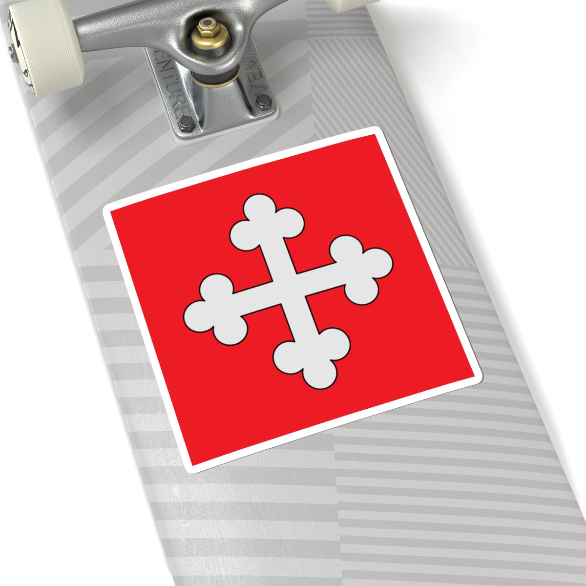 Flag of St-Maurice abbey (Switzerland) STICKER Vinyl Kiss-Cut Decal