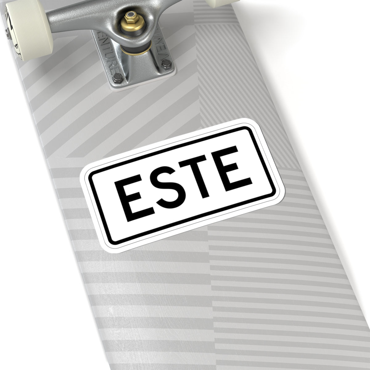East plate small es (Puerto Rico) (Road Sign) STICKER Vinyl Kiss-Cut Decal