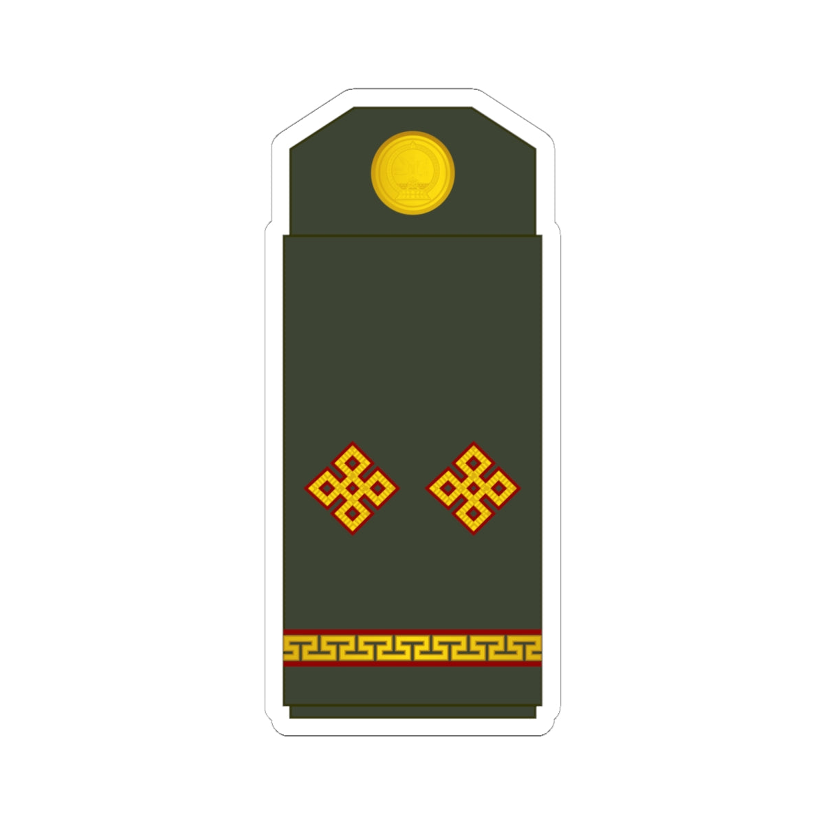 10 Mongolian Army 2LT (Mongolia) (Military Rank) STICKER Vinyl Kiss-Cut Decal