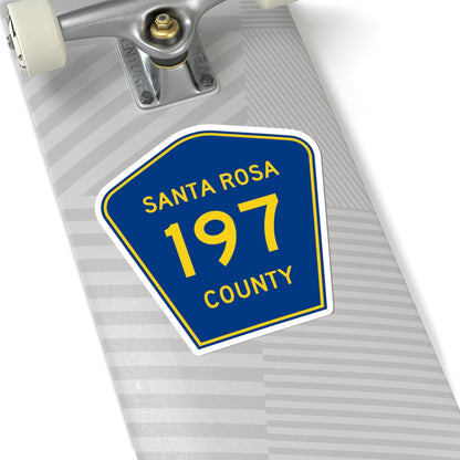 Santa Rosa County 197 (Florida) (Road Sign) STICKER Vinyl Kiss-Cut Decal