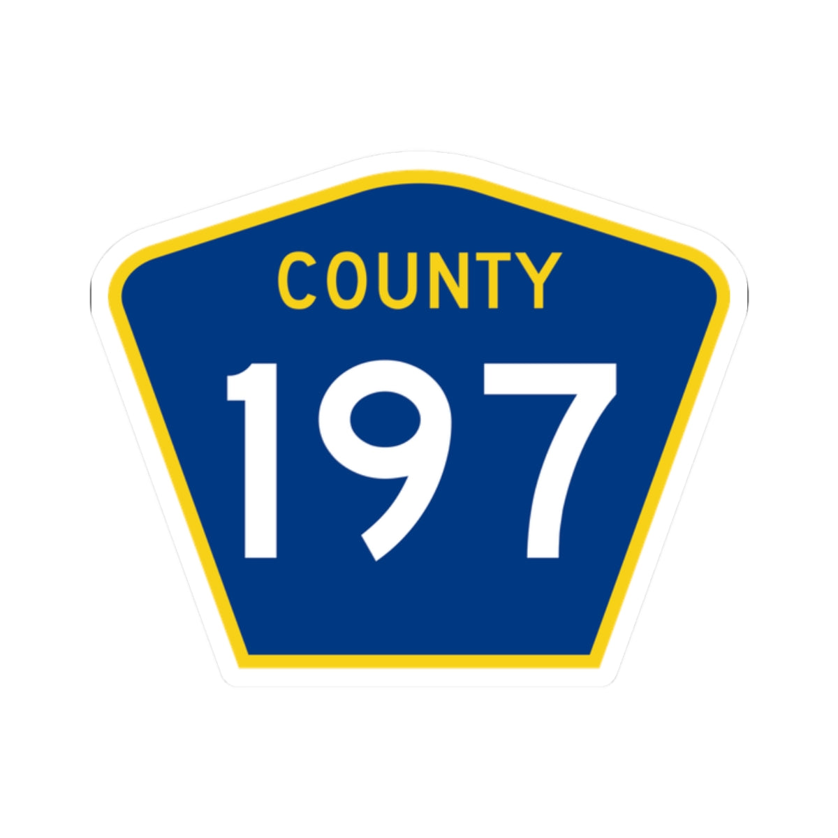 County 197 MN (Minnesota) (Road Sign) STICKER Vinyl Kiss-Cut Decal