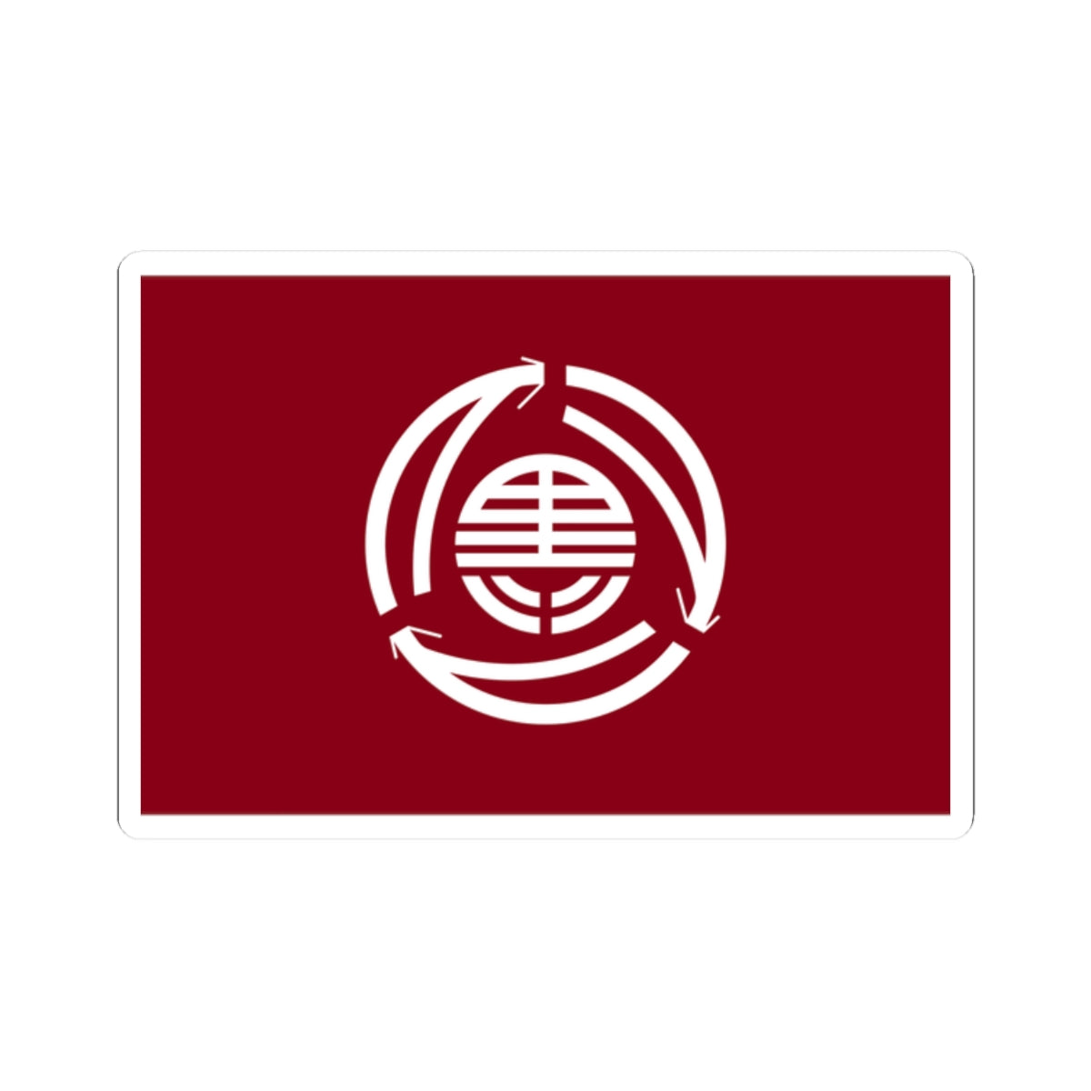 Flag of Kuromatsunai Hokkaido (Japan) STICKER Vinyl Kiss-Cut Decal