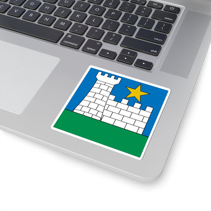 Flag of Bishop Bernard Fellay (Switzerland) STICKER Vinyl Kiss-Cut Decal