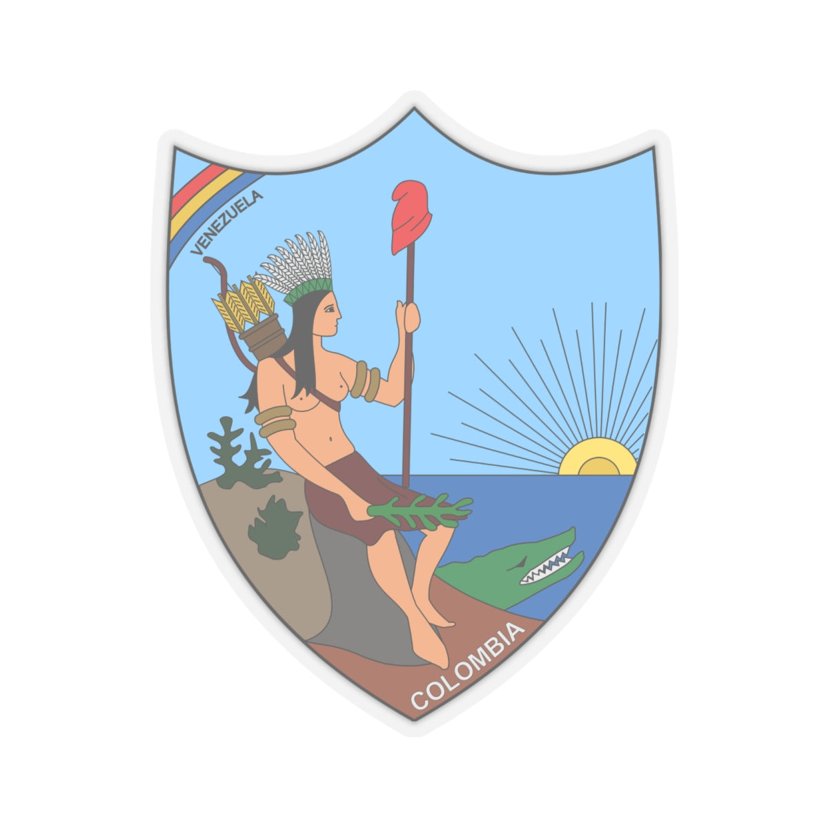 Coat of arms of Venezuela (1811) - STICKER Vinyl Kiss-Cut Decal