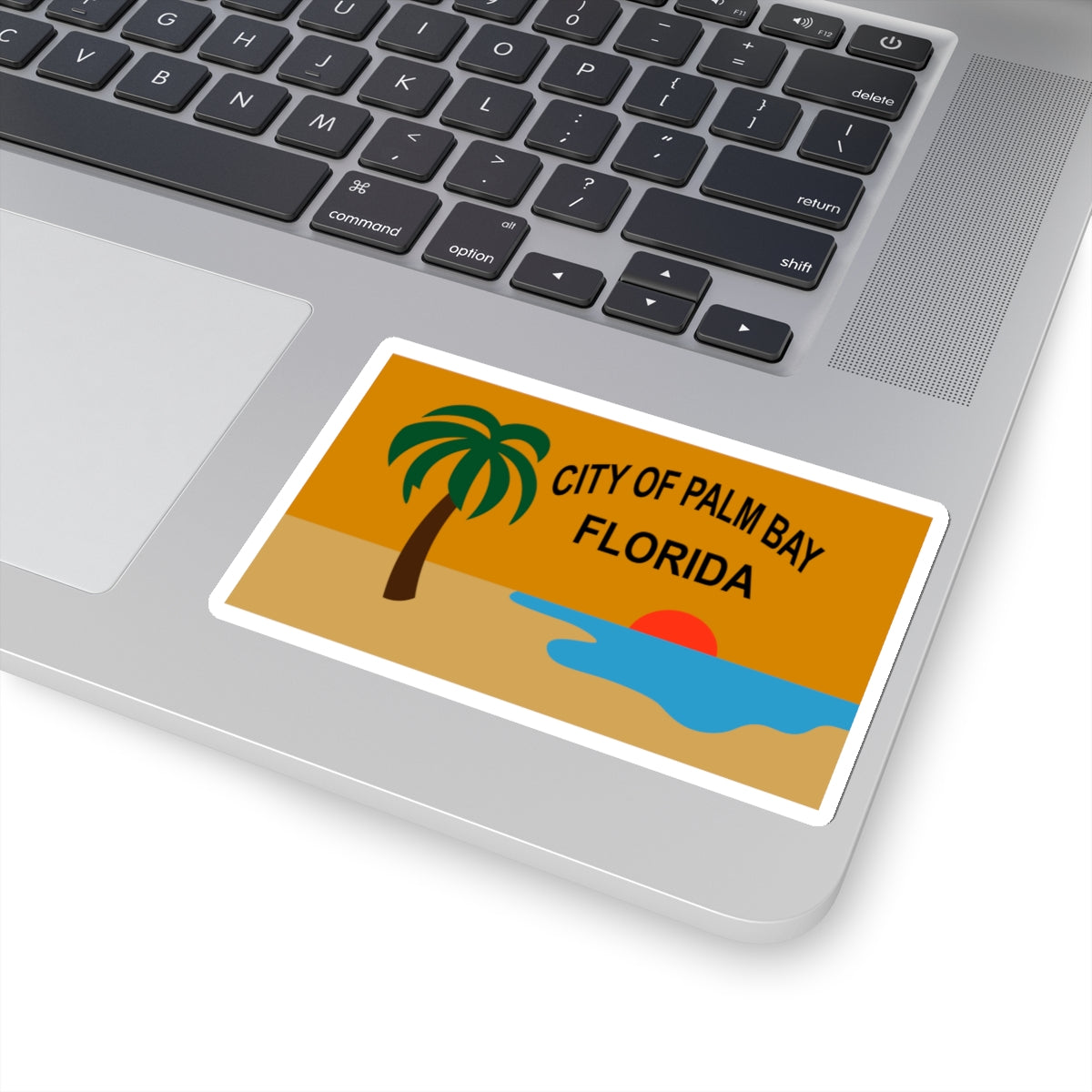 Flag of the City of Palm Bay, Florida - STICKER Vinyl Kiss-Cut Decal