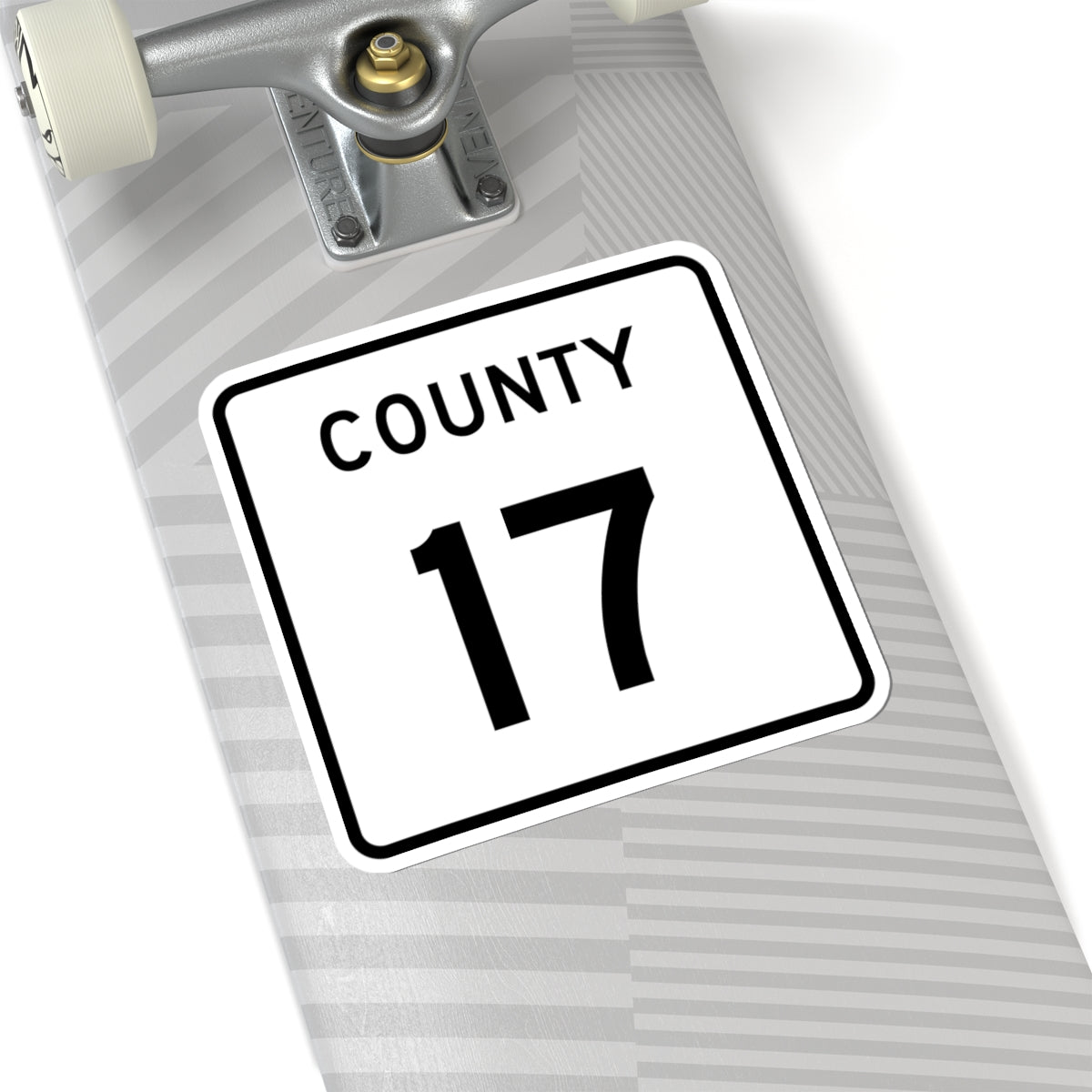County 17 square (Minnesota) (Road Sign) STICKER Vinyl Kiss-Cut Decal