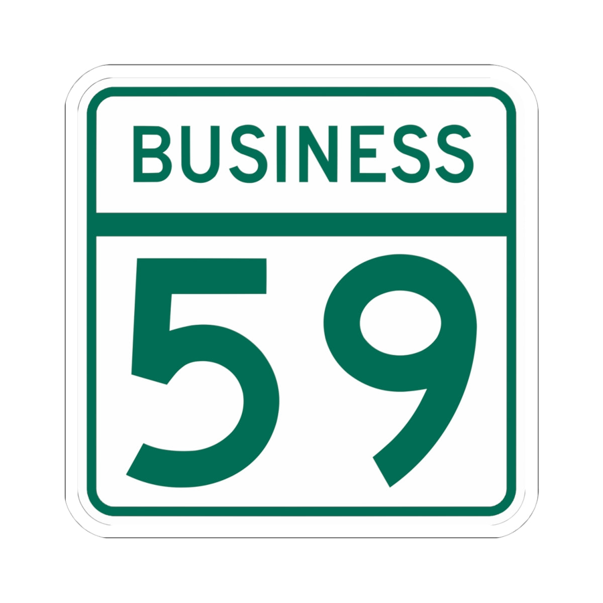 MD Route 59 Business (Maryland) (Road Sign) STICKER Vinyl Kiss-Cut Decal