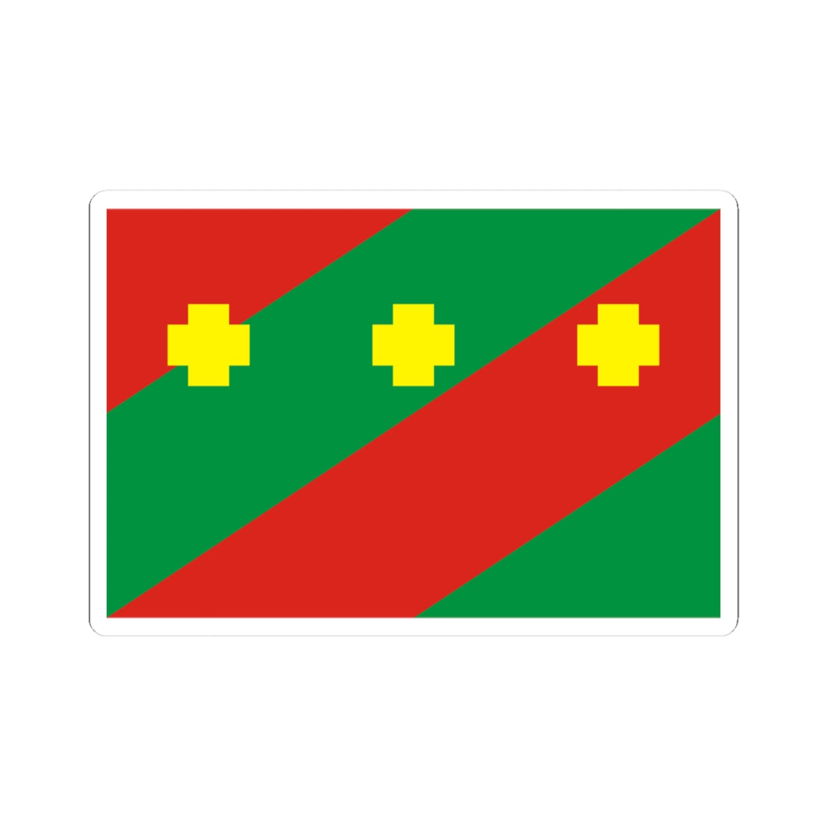 Flag of Troitcky rayon Chelyabinsk oblast (Russia) STICKER Vinyl Kiss-Cut Decal