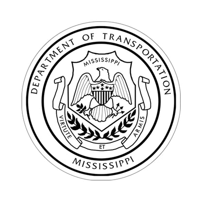 Seal of the Mississippi Department of Transportation - STICKER Vinyl Kiss-Cut Decal