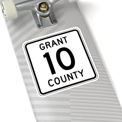 Grant County Route 10 MN (Minnesota) (Road Sign) STICKER Vinyl Kiss-Cut Decal