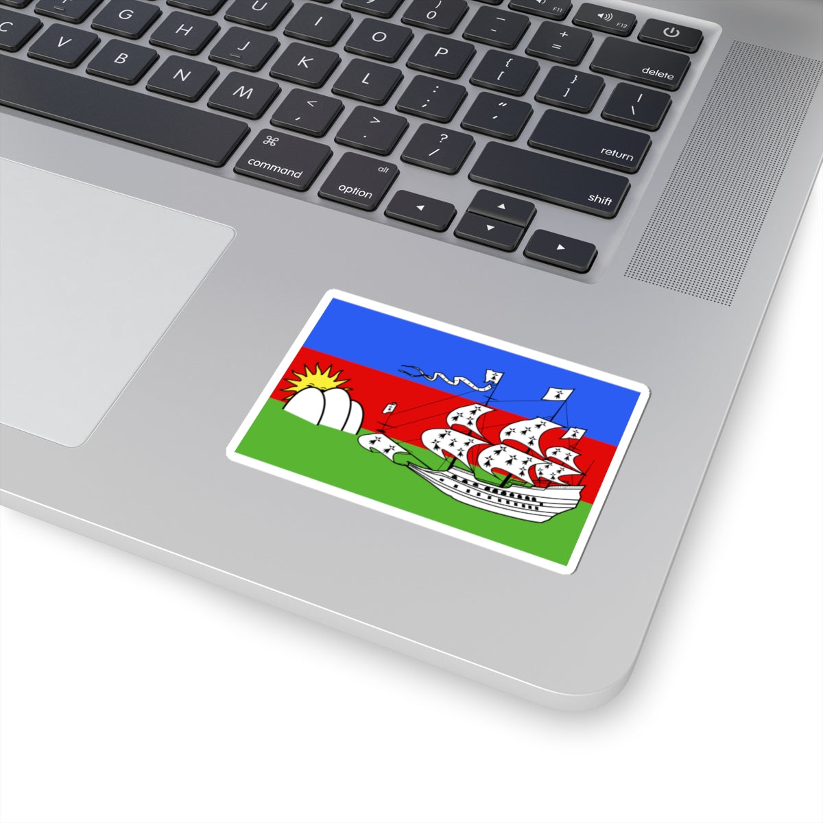 Flag of Lorient (France) STICKER Vinyl Kiss-Cut Decal