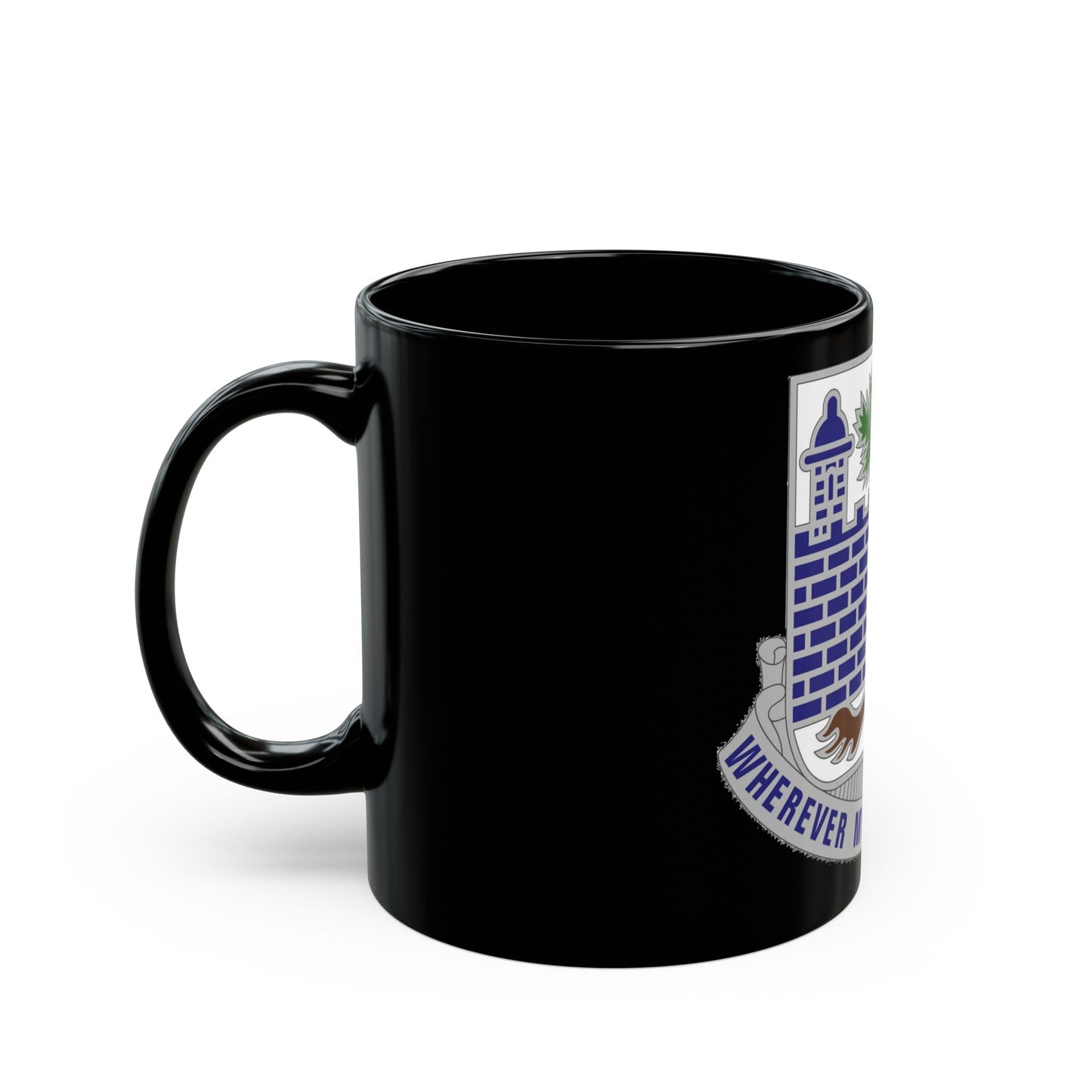 118th Infantry Regiment (U.S. Army) Black Coffee Mug-The Sticker Space