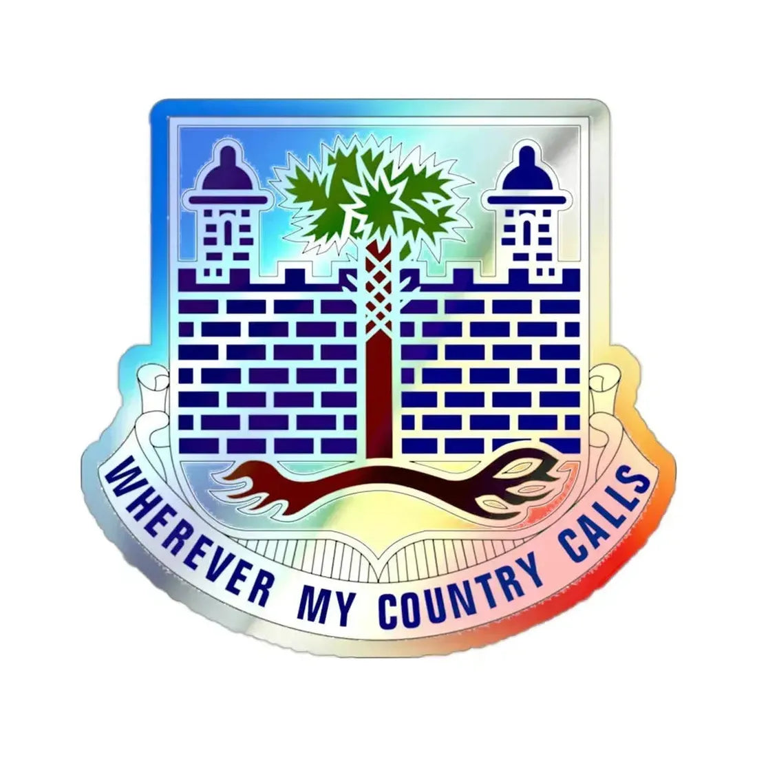 118th Infantry Regiment (U.S. Army) Holographic STICKER Die-Cut Vinyl Decal - The Sticker Space