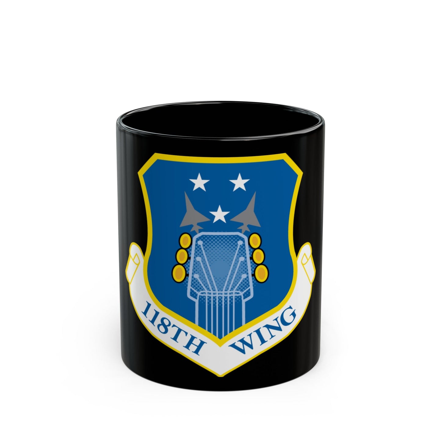 118th Wing ANG (U.S. Air Force) Black Coffee Mug-11oz-The Sticker Space