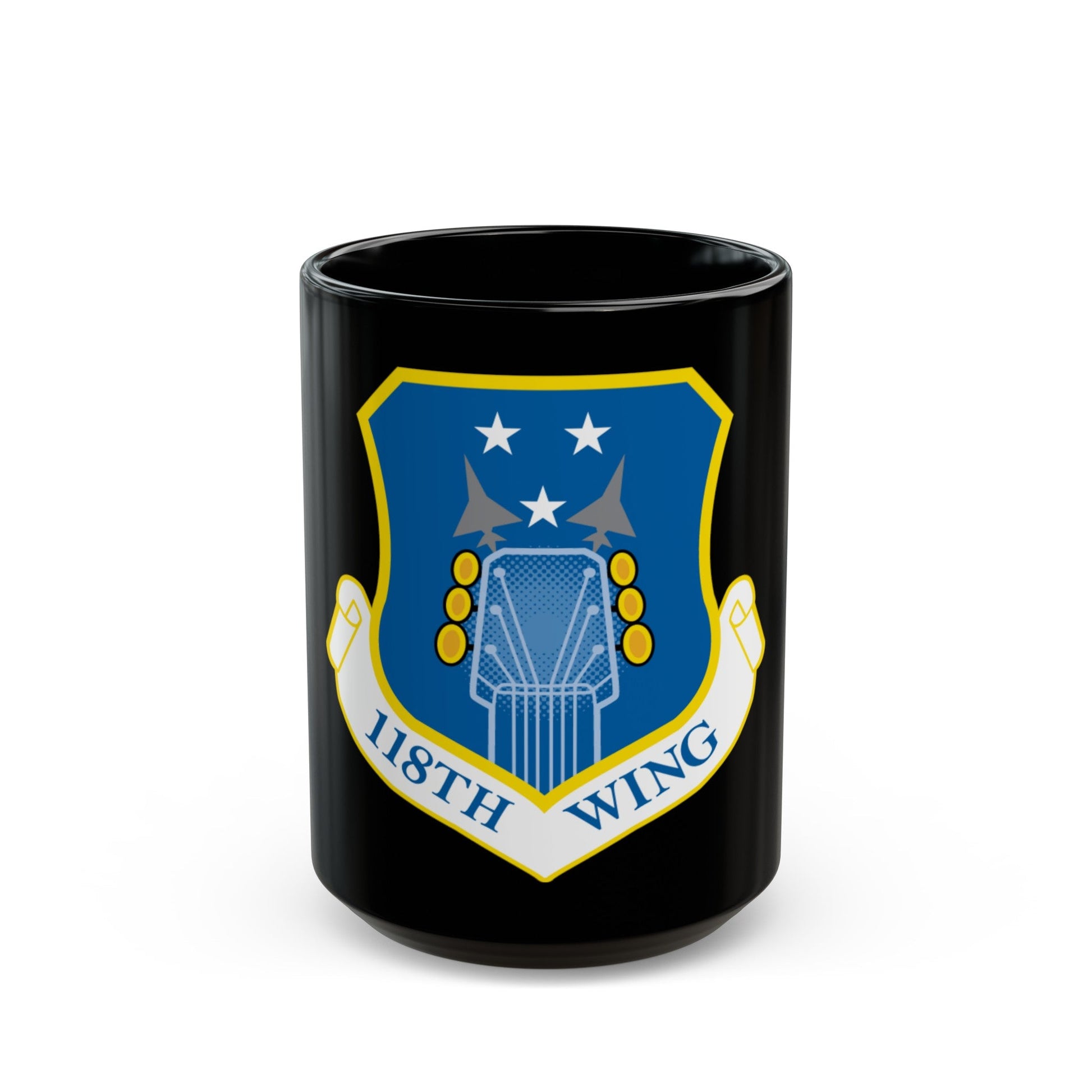 118th Wing ANG (U.S. Air Force) Black Coffee Mug-15oz-The Sticker Space