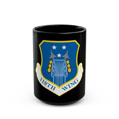 118th Wing ANG (U.S. Air Force) Black Coffee Mug-15oz-The Sticker Space