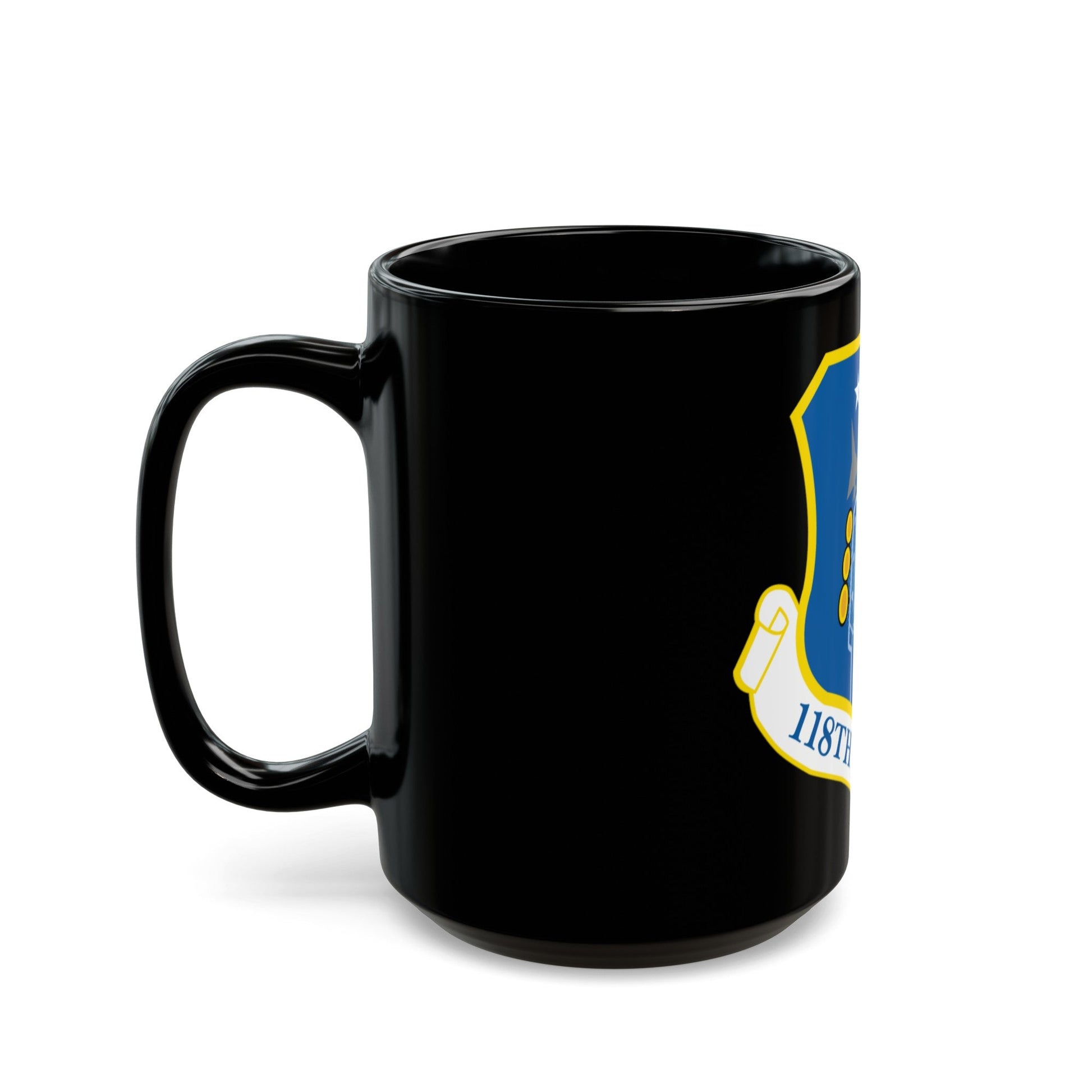 118th Wing ANG (U.S. Air Force) Black Coffee Mug-The Sticker Space