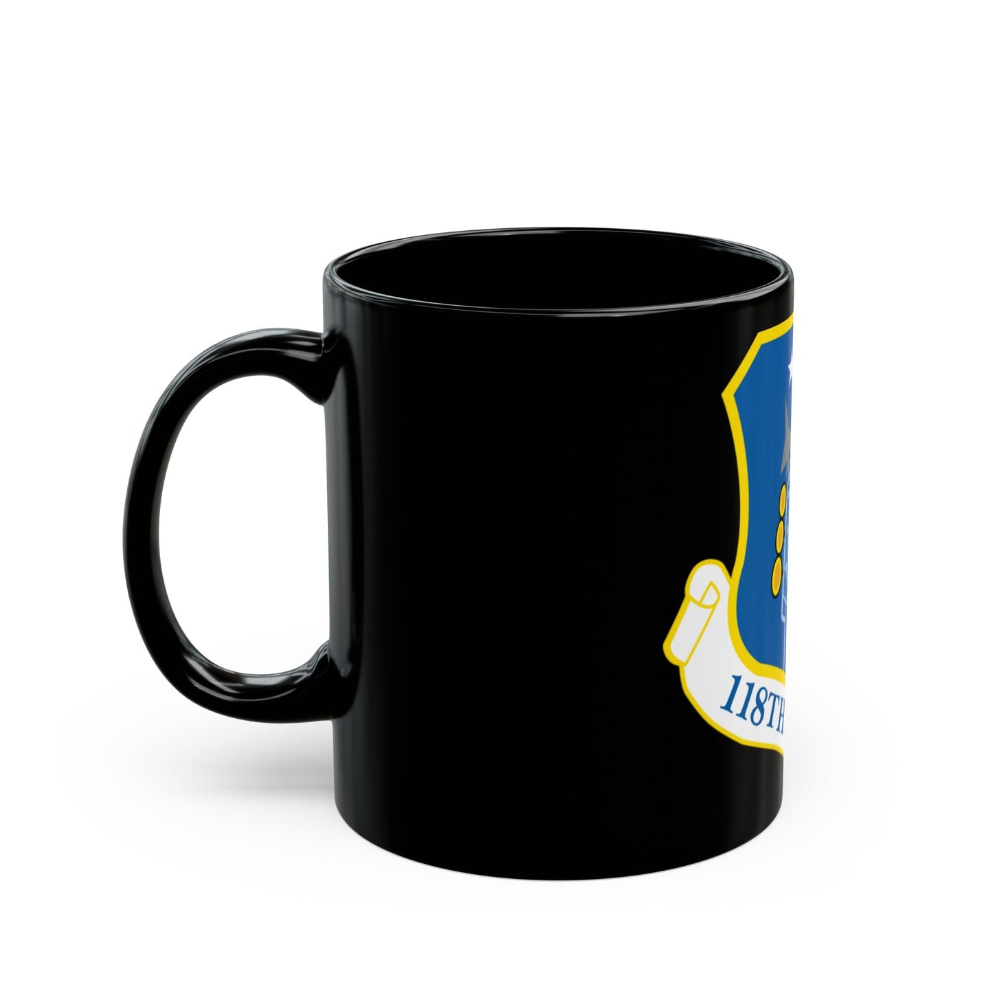 118th Wing ANG (U.S. Air Force) Black Coffee Mug-The Sticker Space