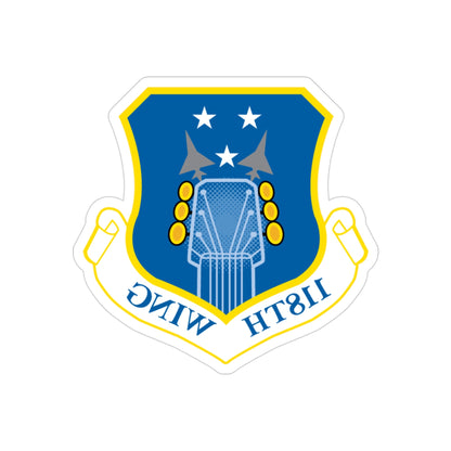 118th Wing ANG (U.S. Air Force) REVERSE PRINT Transparent STICKER-3" × 3"-The Sticker Space