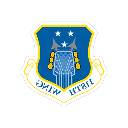 118th Wing ANG (U.S. Air Force) REVERSE PRINT Transparent STICKER-5" × 5"-The Sticker Space