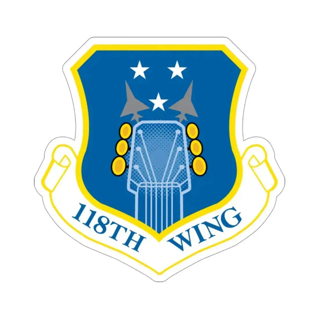 118th Wing ANG (U.S. Air Force) STICKER Vinyl Die-Cut Decal 3 Inch - The Sticker Space
