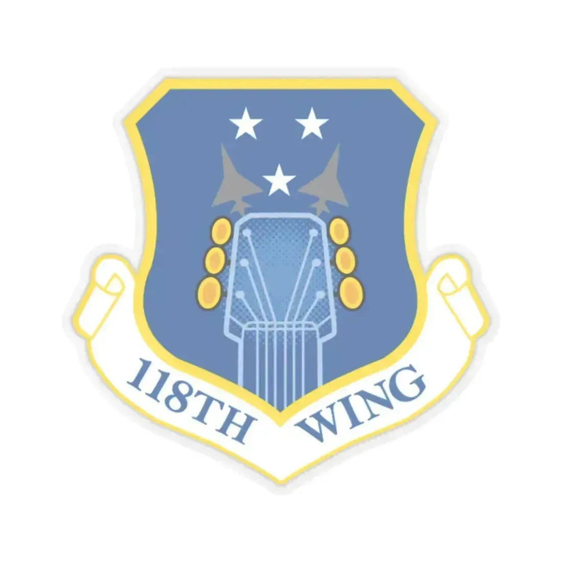118th Wing ANG (U.S. Air Force) STICKER Vinyl Kiss-Cut Decal 2 Inch Transparent - The Sticker Space