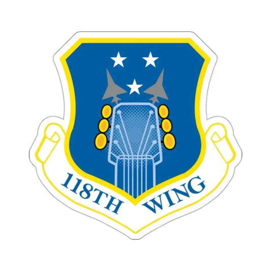 118th Wing ANG (U.S. Air Force) STICKER Vinyl Kiss-Cut Decal 2 Inch White - The Sticker Space