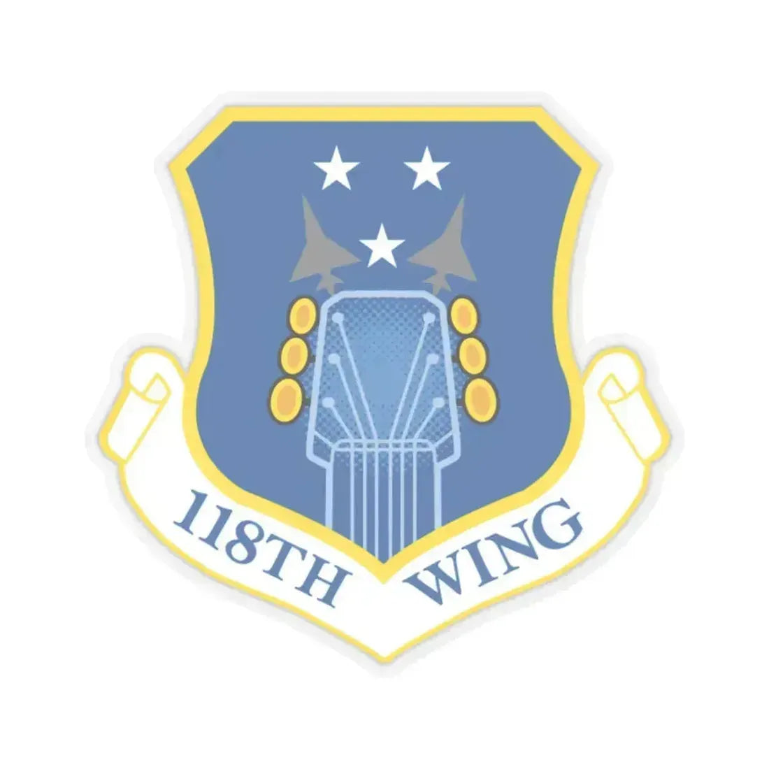 118th Wing ANG (U.S. Air Force) STICKER Vinyl Kiss-Cut Decal 3 Inch Transparent - The Sticker Space