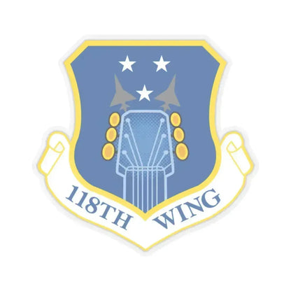 118th Wing ANG (U.S. Air Force) STICKER Vinyl Kiss-Cut Decal 3 Inch Transparent - The Sticker Space