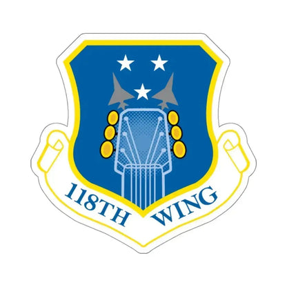 118th Wing ANG (U.S. Air Force) STICKER Vinyl Kiss-Cut Decal 3 Inch White - The Sticker Space