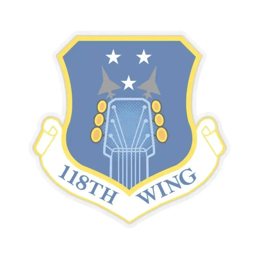 118th Wing ANG (U.S. Air Force) STICKER Vinyl Kiss-Cut Decal 4 Inch Transparent - The Sticker Space