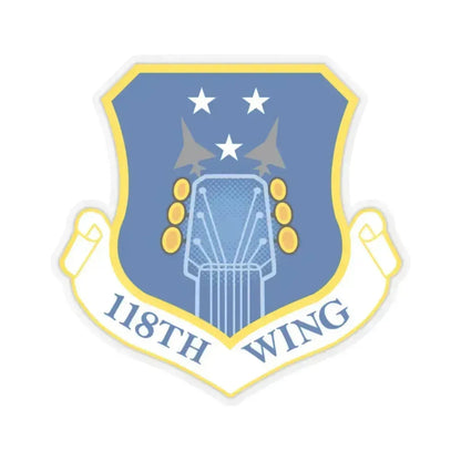 118th Wing ANG (U.S. Air Force) STICKER Vinyl Kiss-Cut Decal 4 Inch Transparent - The Sticker Space