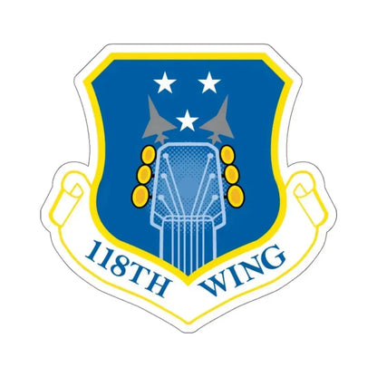 118th Wing ANG (U.S. Air Force) STICKER Vinyl Kiss-Cut Decal 4 Inch White - The Sticker Space