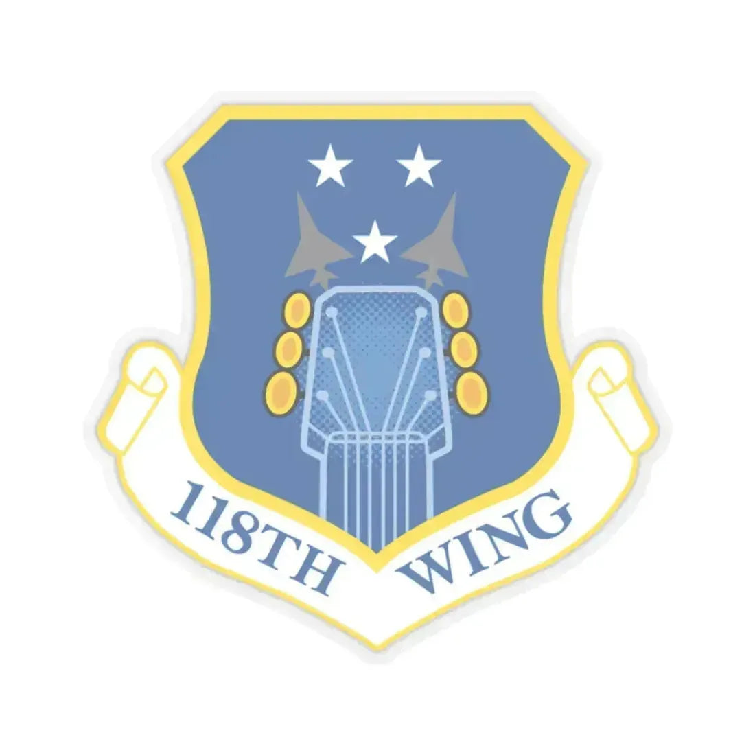 118th Wing ANG (U.S. Air Force) STICKER Vinyl Kiss-Cut Decal 6 Inch Transparent - The Sticker Space